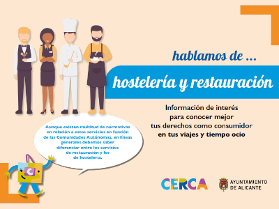 carátula del folleto sobre hostelería y restauración
