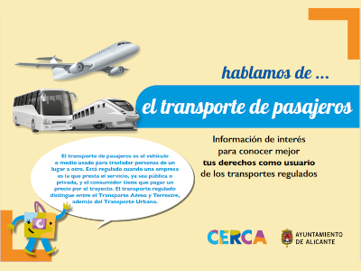 carátula del folleto sobre transporte de pasajeros