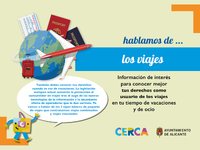 carátula del folleto sobre viajes combinados